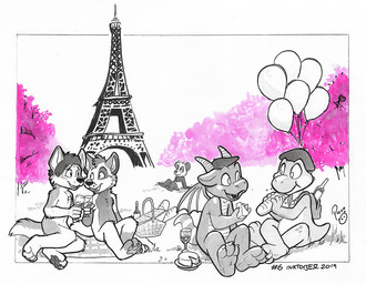anthro balloon cheese dairy_products food grass group holding_food holding_object horn inflatable logo male membrane_(anatomy) membranous_wings nude open_mouth open_smile outside pawpads picnic plant sitting smile wings young young_anthro young_male pandapaco mario_bros mythology nintendo parinton bear canid canine dragon giant_panda mammal mythological_creature mythological_scalie scalie yoshi 2019 artist_logo dated partially_colored signature traditional_media_(artwork)