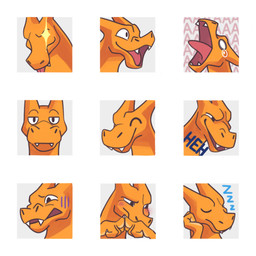 ambiguous_gender blush blush_lines bodily_fluids emote fangs looking_at_viewer open_mouth orange_body screaming sleeping smile sparkles sparkling_eyes tears teeth text tongue tongue_out unsavoryimpcat nintendo pokemon charizard generation_1_pokemon pokemon_(species) scalie 1:1 2021 absurd_res english_text hi_res