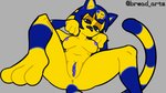 anthro areola blue_areola blue_hair blue_nipples blue_pawpads blue_pussy breasts clothing egyptian female fur genitals hair nipples nude pawpads pussy solo yellow_body sozokuu animal_crossing nintendo ankha_(animal_crossing) domestic_cat felid feline felis mammal 16:9 2d_animation animated frame_by_frame hi_res short_playtime widescreen