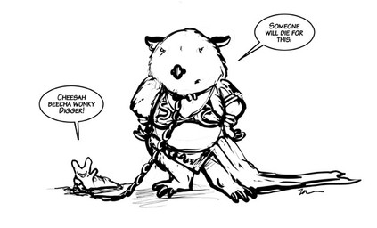 3_toes angry annoyed anthro barefoot bikini biped black_ears black_eyes black_nose breasts chain clenched_teeth clothed clothing collar cosplay costume crossover_cosplay dialogue duo ears_outwards feet female feral fist_on_hip frown frowning_at_viewer glare glaring_at_viewer hands_on_hips hands_on_own_hips holding_chain humiliation humor larger_anthro larger_female looking_at_viewer male mostly_nude_anthro mostly_nude_female neck_chain open_mouth open_smile parody partially_clothed pivoted_ears size_difference skimpy slave_leia_costume smaller_feral smaller_male smile speech_bubble standing swimwear teeth text toes toothy_grin two-piece_swimsuit ursula_vernon digger_(comic) star_wars digger_(digger) gastropod mammal marsupial mollusk slug vombatiform wombat 2006 black_and_white comic crossover digital_drawing_(artwork) digital_media_(artwork) english_text monochrome one_panel_comic