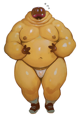 3_fingers anthro belly big_belly blush bodily_fluids bulge clothed clothing fingers flying_sweatdrops footwear glistening glistening_body male navel nipples overweight overweight_anthro overweight_male shoes simple_background slightly_chubby socks solo sweat sweatdrop thick_arms thick_thighs underwear underwear_only white_background wrinkles dry_skeleton arthropod insect larva