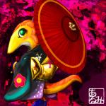 abstract_background asian_clothing blush clothed clothing countershade_face countershade_torso countershading east_asian_clothing eyelashes female floral_print flower fully_clothed green_eyes holding_object holding_umbrella japanese_clothing kemono kimono long_sleeves long_snout looking_aside multicolored_body multicolored_skin no_pupils obi oil-paper_umbrella orange_body orange_scales pink_background plant raised_tail scales semi-anthro side_view simple_background small_ears snout solo standing tail text two_tone_body two_tone_skin umbrella white_body white_countershading white_skin wide_sleeves yellow_body yellow_skin yellow_tail 911_(artist) animal_crossing nintendo anabelle_(animal_crossing) mammal pangolin 1:1 character_name digital_media_(artwork) full-length_portrait japanese_text low_res portrait