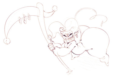 big_butt butt clothing fool's_hat genitals hat headgear headwear huge_butt humanoid_pointy_ears jester male melee_weapon not_furry penis pointy_ears polearm scythe sharp_teeth simple_background smile solo teeth thick_thighs weapon wide_hips trashdrawy deltarune undertale_(series) jevil_(deltarune) darkner humanoid imp