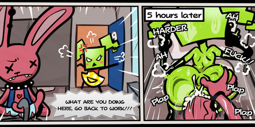 2_panel_comic 4_fingers anal anal_fingering anal_penetration angry anthro anthro_penetrating anthro_penetrating_female anthro_penetrating_humanoid anus armwear bathroom bent_over big_butt big_penis black_armwear black_bracelet black_clothing black_collar black_ear_piercing black_elbow_gloves black_gloves black_handwear black_legwear black_nose black_text black_text_outline black_thigh_highs blue_clothing blue_door blue_jacket blue_topwear blush blush_stickers bodily_fluids bow_tie bracelet butt butt_grab checkered checkered_floor clothed clothed_female clothed_humanoid clothing cloud_emanata collar cross-popping_vein cum cum_from_vagina cum_in_vagina cum_inside dialogue doggystyle door double_penetration dress duo ear_piercing elbow_gloves emanata exclamation_point faucet female female_humanoid female_on_anthro female_penetrated fingering fingers from_behind_position fur genital_fluids genitals glistening glistening_armwear glistening_back glistening_body glistening_butt glistening_clothing glistening_elbow_gloves glistening_gloves glistening_handwear glistening_skin glistening_thighs gloves green_anus green_body green_butt green_hair green_skin green_vulva grey_speech_bubble hair hand_on_butt handwear harder humanoid_genitalia humanoid_on_anthro humanoid_penetrated humanoid_penis humanoid_vulva inside interspecies jacket jewelry larger_sub legwear male male/female male_on_humanoid male_penetrating male_penetrating_female male_penetrating_humanoid moan multicolored_clothing multicolored_dress onomatopoeia open_clothing open_jacket open_mouth open_topwear opening_door overbite penetration penis piercing pigtails pink_blush plap pointy_speech_bubble polka_dot_dress profanity public_restroom red_body red_bow_tie red_fur red_penis sex sink size_difference sound_effects speech_bubble square_(anatomy) square_head submissive sweat sweaty_back sweaty_body sweaty_butt sweaty_head sweaty_skin tan_inner_ear teeth text thick_thighs thigh_highs thumb_in_ass toilet topwear two_tone_clothing two_tone_dress vaginal vaginal_penetration vein veiny_penis vulva washing_hands water white_text white_text_box wide_hipped_female wide_hipped_humanoid wide_hips window x_eyes yelling yellow_clothing yellow_dress bav instant_loss_2koma mario_bros nintendo paper_mario mimi_(paper_mario) thober_(bav) humanoid lagomorph leporid mammal rabbit 2025 comic digital_media_(artwork) english_text