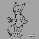 anthro butt claws clothing female fur gloves handwear pawpads paws pounce ring solo angelfs bandai_namco digimon digimon_(species) felid feline gatomon mammal 1:1 2d_animation animated black_and_white frame_by_frame monochrome short_playtime