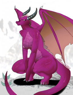 2_fingers 2_horns 3_toes anthro areola bent_legs big_breasts breasts brown_wings claws feet female finger_claws fingers grey_claws grey_horn grumpy horn light long_tail membrane_(anatomy) membranous_wings mouth_closed multicolored_body multicolored_scales multicolored_tail nipples non-mammal_breasts non-mammal_nipples notched_wings nude nude_anthro nude_female pink_areola pink_body pink_eyes pink_nipples pink_scales pupils purple_body purple_scales purple_tail red_body red_scales scales simple_background slit_pupils solo tail tan_spines text thick_thighs toe_claws toes ventral_scales white_background wide_hips wing_claws wings mskend_a european_mythology mythology quettar_(germanor123) dragon mythological_creature mythological_scalie scalie western_dragon winged_dragon 2024 artist_name colored colored_sketch digital_drawing_(artwork) digital_media_(artwork) english_description hi_res lighting shaded sketch