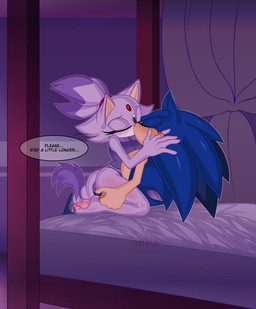 anthro bed blue_body blue_fur blush blush_lines breasts clothing cuddling dialogue digit_ring duo eyelashes eyes_closed feet female fingers fur furniture hair husband_and_wife jewelry kissing long_eyelashes male male/female married_couple on_lap panties pawpads purple_body purple_fur ring romantic romantic_ambiance romantic_couple sitting sitting_on_lap speech_bubble tail text toes topwear underwear wedding_ring cand1tty sega sonic_the_hedgehog_(series) blaze_the_cat sonic_the_hedgehog domestic_cat eulipotyphlan felid feline felis hedgehog mammal absurd_res digital_media_(artwork) english_text hi_res