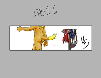 anthro back_boob biped blonde_hair bottle bottomwear bra breasts butt clothing container daisy_dukes denim denim_bottomwear denim_clothing denim_shorts dipstick_tail discarded_clothing female flannel_shirt freckled_butt freckles fur gesture hair hand_gesture heat_(temperature) hitchhiking hotpants markings medium_breasts nude outdoor_nudity panties public public_nudity shorts sign simple_background solo standing tail tail_markings text thumbs_up underwear undressing walking yellow_body yellow_fur high5art ty_the_tasmanian_tiger_(series) shazza_the_dingo canid canine canis dingo mammal 2024 absurd_res digital_drawing_(artwork) digital_media_(artwork) english_text hi_res letterbox signature