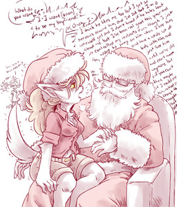 blush breasts breath chest_tuft cleavage clothed clothing dialogue eyewear female fingers glasses group hair holidays male navel on_lap simple_background sitting sitting_on_lap text tuft white_background yellow_eyes plagueofgripes christmas ghoul_school hanna-barbera mythology scooby-doo_(series) anon phantasma_(ghoul_school) santa_claus sibella_dracula winnie_werewolf_(ghoul_school) bat canid canine ghost human mammal mythological_canine mythological_creature spirit undead vampire werecanid werecanine werecreature werewolf 2016 digital_media_(artwork) english_text hi_res restricted_palette