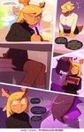 2024 alphys anthro bodily_fluids brown_body clothing college comic conditional_dnp deer deltarune dialogue english_text female footwear group hi_res human legwear mammal monster noelle_holiday purple_body scalie school socks speech_bubble susie_(deltarune) svarz sweat sweatdrop text thick_thighs thigh_highs thigh_socks trio undertale_(series) url