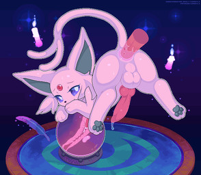 abdominal_bulge anal anal_orgasm anal_penetration anal_tugging animal_genitalia animal_penis anus ass_up bodily_fluids candle canine_genitalia canine_penis crystal_ball cum cum_in_ass cum_inside cum_while_penetrated disembodied_penis duo ejaculation erection eyes_closed feathers feet feral feral_penetrated forked_tail from_behind_position genital_fluids genitals hands-free happy happy_sex heart_symbol internal knot knotted_penis leapfrog_position looking_pleasured male male/male male_penetrated male_penetrating male_penetrating_male orgasm pawpads paws penetration penile penile_penetration penis prostate prostate_stimulation sex soles solo_focus tail toes unusual_anatomy unusual_tail camotli nintendo pokemon eeveelution espeon generation_2_pokemon pokemon_(species) animated animated_png digital_media_(artwork) lol_comments pixel_(artwork) pixel_animation short_playtime