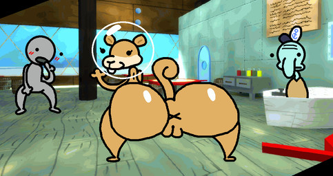 anal anal_penetration anus armor being_watched big_butt big_penis blue_body blush blush_lines bodily_fluids brown_body brown_fur butt cum cum_in_ass cum_inside dialogue eyelashes eyes_closed female first_person_view from_behind_position fur genital_fluids genitals gesture glistening glistening_butt grey_body group headgear helmet huge_butt looking_at_another looking_at_partner looking_at_viewer looking_back male one_tooth open_mouth penetration penis presenting presenting_hindquarters sex squirrel_tail text thick_thighs trio twerking vulva watching_from_afar waving waving_at_viewer x_anus nxyitn nickelodeon spongebob_squarepants anon sandy_cheeks squidward_tentacles cephalopod coleoid humanoid mammal marine mollusk octopodiform octopus rodent sciurid 2d_animation aliasing animated digital_media_(artwork) loop meme seamless_loop