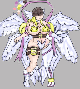 bdsm big_breasts big_butt bondage bound breasts butt female huge_breasts huge_butt pose solo winged_angel wostor bandai_namco digimon angelgatomon_(angelgato) angel digimon_(species) humanoid absurd_res hi_res pinup