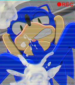 anthro biped blue_body blue_fur blue_penis blush bodily_fluids camera camera_hud camera_view clenched_teeth crouching cum cum_on_viewer cumming_at_viewer ejaculation erection foreskin fur genital_fluids genitals hands-free hands_behind_head humanoid_genitalia humanoid_penis looking_at_viewer low-angle_view male orgasm penis recording solo sweat teeth worm's-eye_view b2u5n sega sonic_the_hedgehog_(series) sonic_the_hedgehog eulipotyphlan hedgehog mammal 2019 digital_media_(artwork) hi_res
