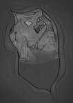 anthro anthro_prey bodily_fluids digestion_noises heartbeat imminent_digestion inside_stomach internal solo stomach_acid unseen_pred unwilling_prey vore koboldpreydrive morgan_(koboldpreydrive) kobold scalie monochrome