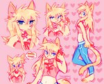 alternate_form alternative_fashion anthro anthrofied bangs blonde_hair blue_eyes blush bottomwear claws clothing collar crop_top denim denim_bottomwear denim_clothing emoji feet female finger_claws fur gyaru hair handpaw himekaji hindpaw j-fashion jeans lesbian_pride_colors lgbt_pride navel orange_lesbian_pride_colors pants paws pointy_ears prick_ears pride_color_emoji pride_colors shirt slim snout solo tail topwear y2k_(fashion) yellow_body yellow_fur izzy-paw hasbro littlest_pet_shop littlest_pet_shop:_popular brooklyn_hayes lps_339 american_shorthair domestic_cat felid feline felis mammal hi_res pastel_theme pink_theme