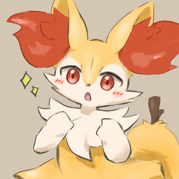 :o ambiguous_anthro ambiguous_gender anthro arm_tuft biped blush blush_lines cheek_tuft chest_tuft facial_tuft front_view fur grey_background inner_ear_fluff looking_at_viewer multicolored_body multicolored_fur nude_ambiguous nude_anthro object_in_tail open_mouth orange_body orange_fur orange_nose pointy_ears prick_ears red_eyes shoulder_tuft simple_background solo sparkles standing stick stick_in_tail tail tuft white_body white_fur yellow_body yellow_fur yellow_tail sanchimpo nintendo pokemon braixen canid generation_6_pokemon mammal pokemon_(species) 1:1 2023 digital_drawing_(artwork) digital_media_(artwork) half-length_portrait hi_res portrait shaded