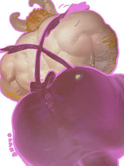 2_horns anthro arm_hair back_muscles big_butt blonde_hair body_hair butt clothed clothing hair horn male muscular muscular_anthro muscular_male overalls rear_view solo topless topless_anthro topless_male white_hair oryzaviridi undertale_(series) asgore_dreemurr bovid caprine goat mammal 2025 3:4 digital_drawing_(artwork) digital_media_(artwork)