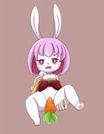 ambiguous_gender anthro blush bodily_fluids breasts carrot carrot_in_pussy clitoris clothed clothing duo female female/ambiguous food food_fetish food_in_pussy food_insertion food_play fur genital_fluids genitals hair improvised_sex_toy loli nervous nipples partially_clothed penetration pink_hair plant pussy small_breasts sweat tears vaginal vaginal_fluids vaginal_penetration vegetable white_body white_fur young young_anthro bigmi_nono spicylotor yakami_hime_anime shirousagi lagomorph leporid mammal rabbit hi_res