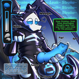 animal_genitalia animal_penis anthro balls big_balls big_penis biped bone bone_mask canine_genitalia canine_penis chastity_bulge chastity_device cross-eyed erection fur genitals glistening glistening_body gooning hypnosis knot lock_bulge lock_symbol male mantra mask mind_control muscular muscular_anthro muscular_male null_bulge penis ringed_eyes skull skull_mask solo submissive submissive_anthro submissive_male text wearing_chastity_device reenub mythology dragon furred_dragon furred_scalie mythological_creature mythological_scalie scalie 1:1 english_text hi_res