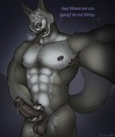 abs anthro bodily_fluids breasts fur genital_fluids genitals long_tongue looking_at_viewer male muscular muscular_male nude penis precum pubes solo tongue tongue_out tonchii tonchii_art creepypasta harry_(amon-sydonai) smile.dog canid canine canis domestic_dog husky mammal nordic_sled_dog spitz 2024