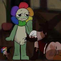 anthro anus balls blood blush bodily_fluids box butt clothed clothing container duo erection eyes_closed flower food forced forced_oral genitals green_body half_naked humanoid_genitalia humor ichor male male/male nude oral oral_penetration orange_body penetration penile penis penis_in_mouth petals plant rape sex yoshreveluv blushcrunch_studio dandy's_world roblox dandy_(dandy's_world) t.shrimpo_(dandy's_world) animate_inanimate aquatic arthropod crustacean elemental_creature flora_fauna food_creature humanoid shrimp toon_(dandy's_world) twisted_(dandy's_world) 1:1 digital_media_(artwork) meme