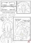 2018 absurd_res anthro black_and_white bodily_fluids canid canine clothed clothing comic disney english_text face_lick female fox fur gaping_mouth hi_res judy_hopps lagomorph leporid licking male mammal monochrome nick_wilde open_mouth rabbit saliva saliva_string shadowponi sweat tears text tongue tongue_out topless zootopia