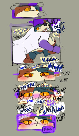 ambiguous_gender ambiguous_penetration anthro beak begging blush cuckold dialogue explicitly_stated_nonconsent feral forced fur group male male/male male_penetrated male_penetrating open_mouth penetration pinned rape sex simple_background size_difference trio white_body white_fur puppyratcat mythology avian canid canine gryphon hybrid mammal mythological_avian mythological_creature sequence brother_(lore) brothers_(lore) incest_(lore) sibling_(lore) twins_(lore)