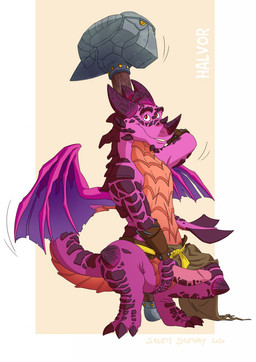 anthro bottomwear bottomwear_aside bracelet clothing clothing_aside crouching erection eyebrows facial_spikes genitals hammer hand_behind_head hand_on_penis holding_hammer holding_object holding_tool holding_weapon horn humanoid_genitalia humanoid_penis jewelry loincloth loincloth_aside looking_at_viewer male orange_body orange_scales penis purple_body purple_scales red_eyes scales simple_background solo spikes spikes_(anatomy) spread_wings thick_eyebrows tools weapon white_background wings thevoidwalker activision mythology spyro_reignited_trilogy spyro_the_dragon halvor_(spyro) rescued_dragons_(spyro) dragon mythological_creature mythological_scalie reptile scalie 2020 hi_res