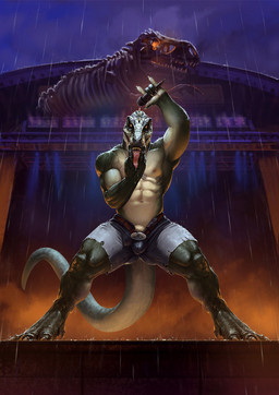 abs anthro areola bodily_fluids bottomwear bulge clothed clothing dripping electronics feet fingers genitals holding_microphone holding_object looking_at_viewer male microphone muscular muscular_anthro muscular_male navel night nipples open_mouth outside pecs penis raining saliva saliva_drip shorts sky solo spread_legs spreading standing tail teeth toes tongue tongue_out topless topless_anthro topless_male satanic_monkey jurassic_park universal_studios dinosaur prehistoric_species reptile saurischian scalie theropod tyrannosaurid tyrannosauroid tyrannosaurus tyrannosaurus_rex digital_media_(artwork) hi_res