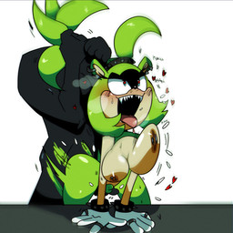 ahegao anthro big_breasts blush blush_lines breasts clothing duo female genitals gloves hair handwear head_tuft heart_eyes heart_symbol hearts_around_head intersex intersex/male looking_pleasured male muscular muscular_male nipple_piercing nipples penis piercing ponytail ring sharp_teeth small_penis teeth tongue tongue_out tuft lilydrawsporn idw_publishing sega sonic_the_hedgehog_(comics) sonic_the_hedgehog_(idw) sonic_the_hedgehog_(series) surge_the_tenrec afrosoricid eulipotyphlan hedgehog mammal tenrec 1:1 absurd_res hi_res
