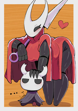 2_horns ambiguous_gender antennae_(anatomy) bent_over biped breasts ellipsis eyelashes female fingers group hand_on_head heart_symbol holding_melee_weapon holding_object holding_weapon horn melee_weapon sitting trio weapon lroach hollow_knight_(franchise) team_cherry hornet_(hollow_knight) the_knight_(hollow_knight) arthropod vessel_(species) 2025 absurd_res hi_res signature half_sister_(lore) sibling_(lore) sister_(lore)