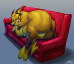 anthro belly big_butt butt duo female feral fur furniture hand_on_belly hug male male/female nude obese obese_anthro obese_female overweight overweight_anthro overweight_female size_difference sleeping sofa thick_thighs yellow_body yellow_fur gillpanda nintendo pokemon cocoa_(cheesecaker) fan_character sparks_(cheesecaker) generation_1_pokemon mammal pikachu pokemon_(species) raichu rodent 2015