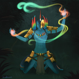 anthro armor blue_body blue_skin bottomwear bracelet clothing feathers forest horn jewelry jungle kneeling knife loincloth looking_at_viewer looking_forward magic magic_user male markings mostly_nude muscular muscular_anthro muscular_male outside plant solo straps tree yellow_eyes lewdbones ammon_hanza warhammer_(franchise) warhammer_fantasy mas'lt lizard lizardman lizardman_(warhammer) reptile scalie skink_(warhammer_fantasy) 1:1 2019 hi_res signature