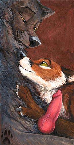 ambiguous_gender animal_genitalia animal_penis anthro anthro_on_anthro brown_body brown_fur canine_genitalia canine_penis claws duo erection finger_claws fur genitals grey_body grey_fur knot knotted_penis looking_at_another male male/ambiguous male_anthro nude orange_body orange_fur pawpads penis smile snout vein veiny_penis white_body white_fur yellow_sclera blackteagan canid canine canis fox mammal red_fox true_fox wolf shaded