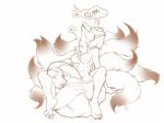 2016 9_tails abdominal_bulge anthro anthrofied belly big_belly breasts canid canine claws cownugget dialogue english_text eyes_closed fan_character feet_first female female/female female_(lore) female_pred forced fur generation_1_pokemon generation_5_pokemon generation_6_pokemon group hair huge_belly hyper hyper_belly kris_(radarn) long_hair mammal mega_evolution mega_lucario multi_tail neck_bulge ninetales nintendo nipples nude open_mouth oral_vore pawpads pokemon pokemon_(species) pokemorph signature sitting smile solo_focus speech_bubble spread_legs spreading swallowing tail teeth text toe_claws tongue tongue_out vore zoroark