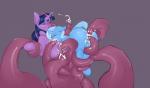 all_three_filled anal anal_penetration anus blue_body blue_fur blue_mane blue_tail bodily_fluids bound butt coiling consentacles cum cum_in_ass cum_in_mouth cum_in_pussy cum_inside cum_on_tentacle cumshot cutie_mark dominant dominant_female double_penetration duo ejaculation excessive_cum excessive_genital_fluids eyes_closed fellatio female female/female feral fur genital_fluids genitals hair half-closed_eyes horn inflation mane multicolored_hair multicolored_mane narrowed_eyes nude oral oral_penetration orgasm penetration penile purple_body purple_fur purple_hair purple_mane pussy restrained sex simple_background submissive submissive_female suspension tail tentacle_in_mouth tentacle_penetration tentacle_sex tentacles triple_penetration two_tone_hair two_tone_mane vaginal vaginal_penetration tomiyoko friendship_is_magic hasbro my_little_pony mythology trixie_(mlp) twilight_sparkle_(mlp) equid equine mammal mythological_creature mythological_equine unicorn 2014