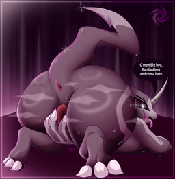 anus anus_focus ass_up big_butt butt butt_focus feet female fingering genitals paws solo vaginal vaginal_fingering vulva kackuna87 bandai_namco digimon digimon_(species) gulusgammamon humanoid hi_res