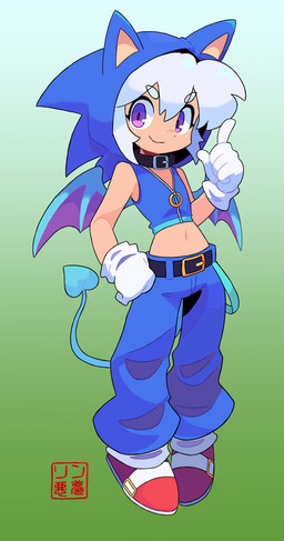 blue_clothing blue_hoodie blue_topwear clothing collar demonic female hair hoodie purple_eyes solo tail topwear white_hair wings rin_nightmare sega sonic_the_hedgehog_(series) sonic_the_hedgehog sulfur demon demon_humanoid humanoid absurd_res hi_res