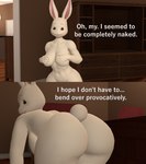 anthro bent_over big_breasts big_butt breasts butt female fur nipples nude text white_body white_fur papadragon69 beastars haru_(beastars) domestic_rabbit dwarf_rabbit lagomorph leporid mammal oryctolagus rabbit 3d_(artwork) comic digital_media_(artwork) english_text hi_res