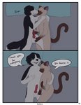 absurd_res after_transformation anatomically_correct anatomically_correct_genitalia anatomically_correct_penis animal_genitalia animal_penis anthro balls bed bodily_fluids border border_collie canid canine canine_genitalia canine_penis canis collie comic cuddling cum cum_on_chest cum_on_self dialogue domestic_cat domestic_dog duo embrace english_text eyes_closed felid feline felis furniture genital_fluids genitals handjob herding_dog hi_res hug inside kaiberu kissing knot male male/male mammal night pastoral_dog penile penis pillow romantic romantic_couple sex sheath sheepdog siamese text white_border