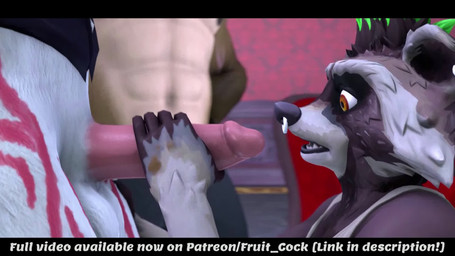 advertisement against_furniture against_surface against_table anthro anthro_on_anthro anthro_penetrated anthro_penetrating anthro_penetrating_anthro balls being_watched brown_body brown_fur chair clock clothed clothing dialogue dirty_talk dominant dominant_anthro dominant_male ear_piercing ear_ring erection facial_piercing fellatio fluffy fluffy_tail footwear fur furniture genitals gold_(metal) gold_jewelry gold_necklace gold_watch green_hair group hair half_naked handjob handjob_while_sucking holding_table jewelry kneeling larger_dom looking_at_another looking_pleasured male male/male male_anthro male_penetrated male_penetrating male_penetrating_male markings moan mohawk muscular music necklace nipples no_pupils nose_piercing nose_ring oral oral_only oral_penetration pantsless penetration penile penile_penetration penis penis_in_mouth piercing red_markings ring_piercing scar scared scared_eyes seat sex sharp_teeth size_difference smaller_penetrated socks sofa standing submissive submissive_anthro submissive_male suck_on_tip suitcase table tail teeth topless trio underwear voyeur watch white_body white_eyes white_fur fruit-cake epic_games fortnite clyde_(fortnite) fletcher_kane hajime_(fortnite) rufus_(fortnite) canid canine canis mammal procyonid raccoon raccoon_dog tanuki wolf 16:9 2026 3d_(artwork) 3d_animation animated background_music digital_media_(artwork) full_version_at_paywall hi_res high_framerate promotional_material short_playtime sound source_filmmaker_(artwork) video voice_acted widescreen