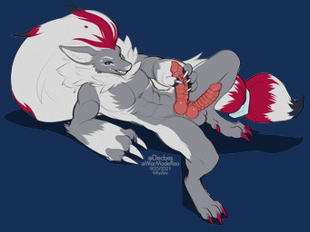 2_penises 4_fingers anthro biped blue_eyes diphallism fingers fur genitals grey_body grey_fur knot male masturbation multi_genitalia multi_penis nude penis simple_background smile solo transparent_background vertical_diphallism kittydee nintendo pokemon fan_character hound_eysaluna generation_5_pokemon pokemon_(species) zoroark 2021 alpha_channel dated digital_media_(artwork)