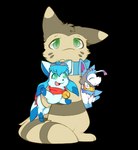 3_fingers 3_toes alpha_channel bell bell_collar black_nose blep blue_body blue_fur blue_hair bow_ribbon carrying_another cel_(glaceon) cheek_tuft clothing collar dio_(diorexity) eeveelution eyes_closed facial_tuft feet female feral fingers fur furret generation_2_pokemon generation_4_pokemon generation_6_pokemon glaceon green_eyes group hair hoodie looking_at_viewer male neck_ring neck_tuft nintendo open_mouth paws pokemon pokemon_(species) sai_(sylveon) shiny_pokemon simple_background sylveon tan_body tan_fur toes tongue tongue_out topwear transparent_background trio tuft unknown_artist wave white_body white_fur