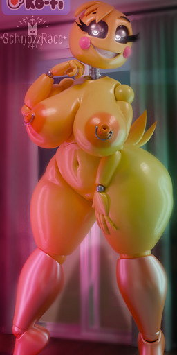 beakless big_breasts big_butt big_nipples blurred_background breasts butt feathers female genitals machine navel nipple_piercing nipples non-mammal_breasts non-mammal_navel non-mammal_nipples non-mammal_vulva nude open_mouth piercing pose smile smiling_at_viewer smirk smirking_at_viewer solo standing tail tail_feathers thick_thighs vulva schnozzracclewd five_nights_at_freddy's five_nights_at_freddy's_2 scottgames lovetaste_chica runaboo_chica toy_chica_(fnaf) animatronic avian bird chicken galliform humanoid phasianid robot 3d_(artwork) blender_(artwork) blender_cycles_(artwork) digital_media_(artwork) hi_res pinup