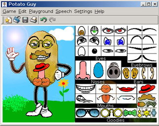 cigar clothing erection eyewear facial_hair food genitals glasses gui hat hat_on_penis headgear headwear male mustache not_furry penis penis_clothing penis_hat plant potato screencap smile solo text vegetable leacheate_soup debian ktuberling linux potato_guy food_creature digital_media_(artwork) english_text grandfathered_content