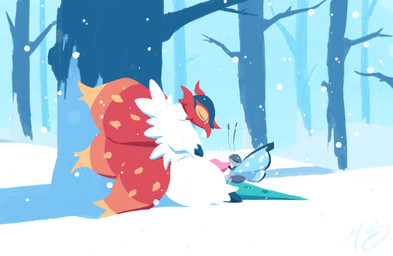bodily_fluids cum cum_drip cum_in_mouth cum_inside dominant dripping duo eyes_closed feral forest forest_background genital_fluids genitals larger_dom male male/male nature nature_background oral outside penis plant precum side_view size_difference snow tree muzzzzz nintendo pokemon ancient_pokemon arthropod butterfly generation_6_pokemon generation_9_pokemon insect lepidopteran paradox_pokemon pokemon_(species) slither_wing tundra_vivillon vivillon hi_res