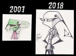 female hands_on_hips solo darkryn_(artist) invader_zim nickelodeon tak_(invader_zim) alien humanoid irken sketch