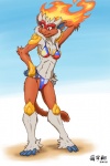 anthro beach bikini biped breasts clothed clothing female fire flag_bikini flag_clothing flaming_hair navel outside patriotic_clothing patriotic_underwear philippine_flag pokemorph pseudo_hair seaside skimpy solo standing swimwear tail texas_flag_bikini two-piece_swimsuit zenmigawa nintendo pokemon generation_4_pokemon infernape mammal pokemon_(species) primate 2012 hi_res