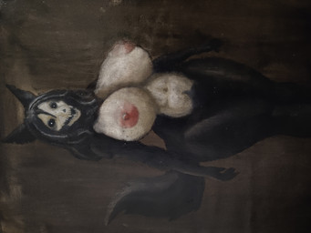 anthro black_body bone female skull skull_head dixxbedru scp_foundation mal0 scp-1471-a malo 4:3 absurd_res hi_res oil_painting_(artwork) painting_(artwork) traditional_media_(artwork) traditional_painting_(artwork)